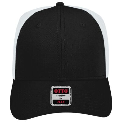 OTTO CAP "OTTO FLEX" Fitted 6 Panel Low Profile Mesh Back Trucker Hat Thumbnail