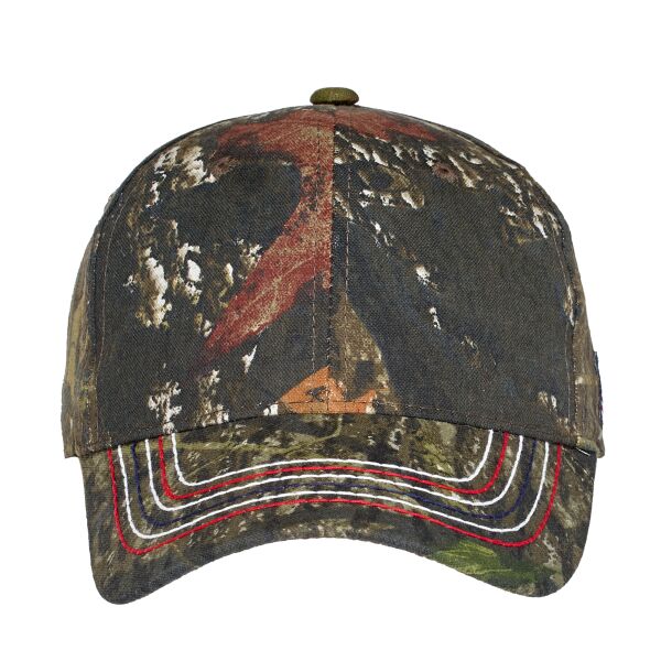 Americana Contrast Stitch Camouflage Cap Thumbnail