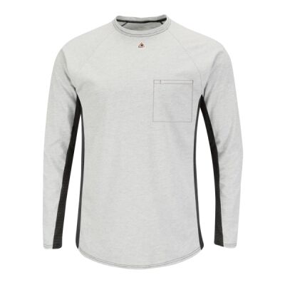 Men's Long Sleeve FR Two-Tone Base Layer with Concealed Chest Pocket - EXCEL FR Thumbnail