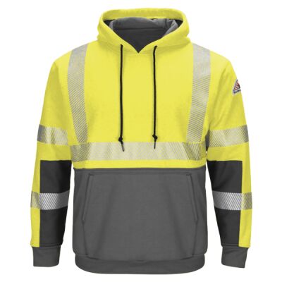 Men's Tall Hi-Visibility Color-Blocked Hooded Sweatshirt Thumbnail