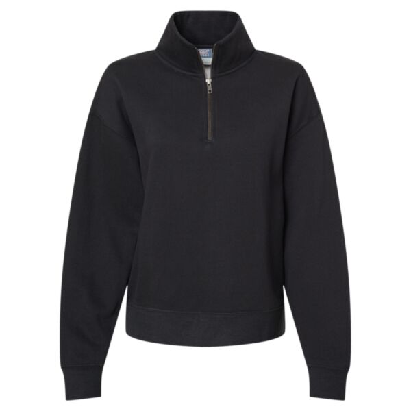 Women's Sueded Fleece Quarter-Zip Sweatshirt Thumbnail