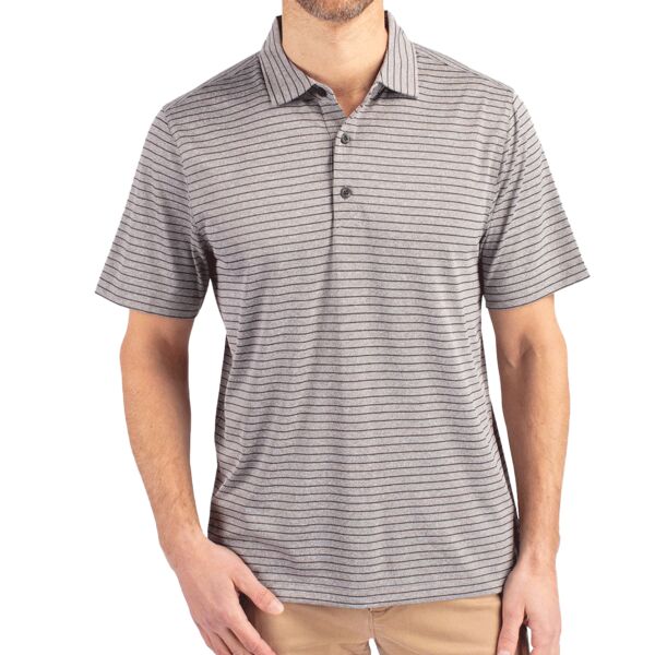 Cutter & Buck Forge Eco Heather Stripe Stretch Recycled Mens Big & Tall Polo Thumbnail