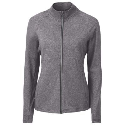 Cutter & Buck Adapt Eco Knit Heather Recycled Womens Full Zip Thumbnail