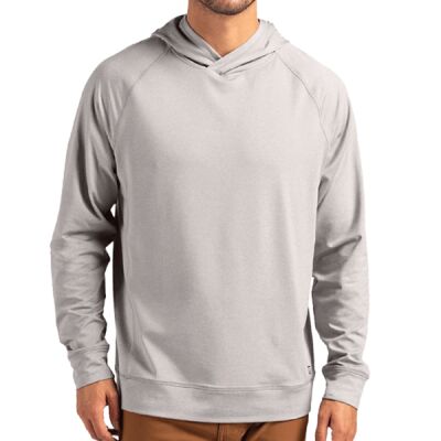 Cutter & Buck Adapt Knit Recycled Mens Heathered Hooded Pullover Thumbnail